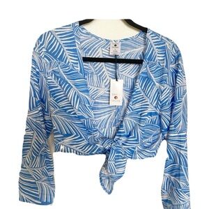 Floral Front Tie Crop Top Shade & Shore Women’s Size S